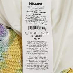 Pre Owned M Missoni Multicolor Patterned Knit Short Dress XS