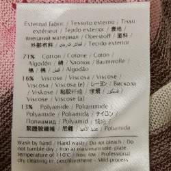 Pre Owned M Missoni Pink/Multicolor Chevron Pattern Knit Open Front Cardigan S