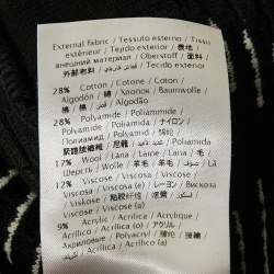 Pre Owned M Missoni Black/White Patterned Knit Button Front Cardigan S