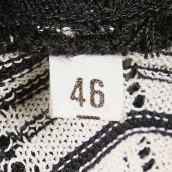 Pre Owned M Missoni Monochrome Pattered Knit Mini Dress M