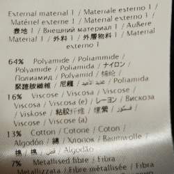 Pre Owned M Missoni Blue Patterned Lurex Knit Flared Trousers L