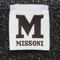 Pre Owned M Missoni Navy Blue Lurex Knit Tank Top M