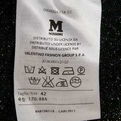 Pre Owned M Missoni Navy Blue Lurex Knit Tank Top M