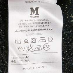 Pre Owned M Missoni Navy Blue Lurex Knit Tank Top M