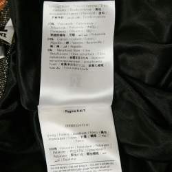 Pre Owned M Missoni Brown Patterned Lurex Knit Wide-Leg Pants M