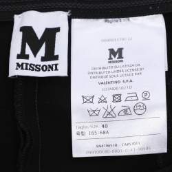 Pre Owned M Missoni Black Jersey Legging Trousers S
