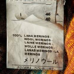 Pre Owned M Missoni Multicolor Printed Knit Oversized Collar Midi Dress L