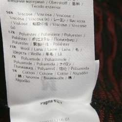 Pre Owned M Missoni Black/Red Patterned Knit Flared Mini Dress S