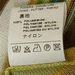 Pre Owned M Missoni Multicolor Chevron Patterned Knit Strappy Short Dress L 