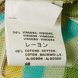 Pre Owned M Missoni Multicolor Chevron Patterned Knit Strappy Short Dress L 