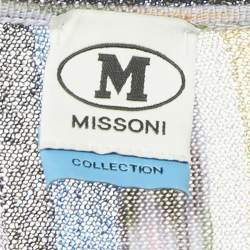 Pre Owned M Missoni Patterned Lurex Knit Long Sleeve Maxi Dress S