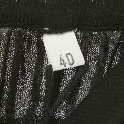 Pre Owned M Missoni Blue/Multicolor Patterned Knit Maxi Skirt S