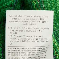 Pre Owned M Missoni Green Striped Zig Zag Knit Jumper M