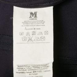 Pre Owned M Missoni Navy Blue Jersey Stretchable Waist Slim Fit Trousers M