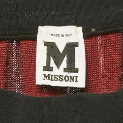 Pre Owned M Missoni Multicolor Knit Pleated Mini Skirt M