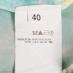 Pre Owned M Missoni Multicolor Tie-Dye Printed Silk Sleeveless Maxi Dress S