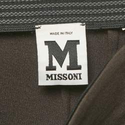 Pre Owned M Missoni Brown Jersey Pencil Skirt M