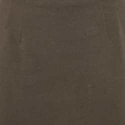 Pre Owned M Missoni Brown Jersey Pencil Skirt M