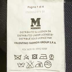 Pre Owned M Missoni Purple Knit Patterned Top & Skirt Set M