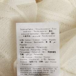 Pre Owned M Missoni White Patterned Knit Round Neck Top L