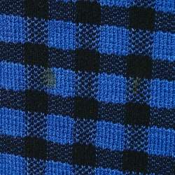 Pre Owned M Missoni Blue Checks Stretch Knit Round Neck Top M