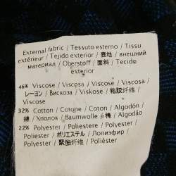 Pre Owned M Missoni Blue Checks Stretch Knit Round Neck Top M