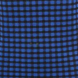 Pre Owned M Missoni Blue Checks Stretch Knit Round Neck Top M