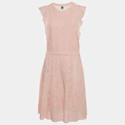 Pre Owned M Missoni Light Pink Knit Short Dress L