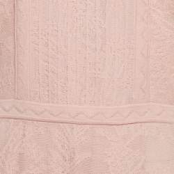 Pre Owned M Missoni Light Pink Knit Short Dress L