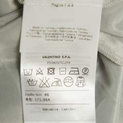 Pre Owned M Missoni Grey Lurex Knit Cross Back Detailed Maxi Dress L