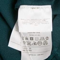 Pre Owned M Missoni Teal Blue Stretch Knit Crewneck Sweatshirt M