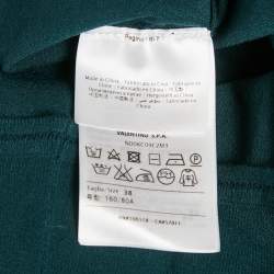 Pre Owned M Missoni Teal Blue Stretch Knit Crewneck Sweatshirt S