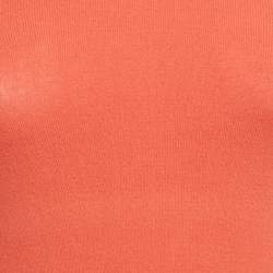 Pre Owned M Missoni Orange Stretch Knit Crewneck Sweatshirt S