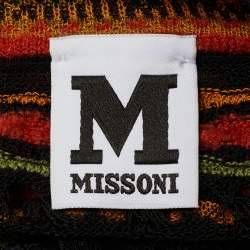 Pre Owned M Missoni Multicolor Patterned Knit Long Sleeve Midi Dress S