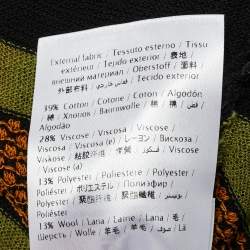 Pre Owned M Missoni Multicolor Pattern Ruffle Detail Midi Dress L