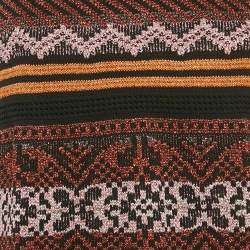 Pre Owned M Missoni Multicolor Patterned Lurex Knit Mini Dress L