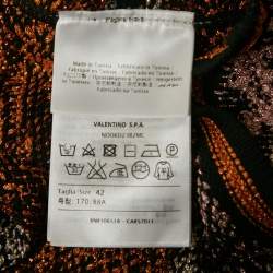 Pre Owned M Missoni Multicolor Patterned Lurex Knit Sleeveless Midi Dress M