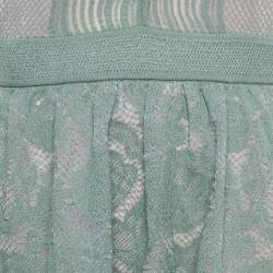 مملوكة مسبقًا M Missoni Blue Patterned Lurex Knit Short Dress M 