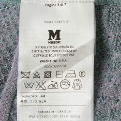 مملوكة مسبقًا M Missoni Blue Patterned Lurex Knit Short Dress M 