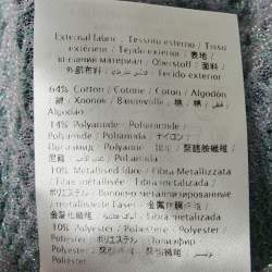 Pre Owned M Missoni Blue Patterned Lurex Knit Short Dress L 