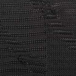 Pre Owned M Missoni Black Rib Knit Midi Dress L