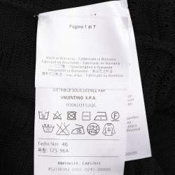 Pre Owned M Missoni Black Rib Knit Midi Dress L