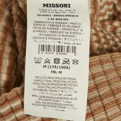 Pre Owned M Missoni Brown Rib Knit Turtle Neck Sweater M