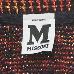 مملوكة مسبقًا M Missoni Navy Blue / Red Knit Coat S