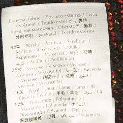 مملوكة مسبقًا M Missoni Navy Blue / Red Knit Coat S