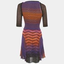 Pre Owned M Missoni Multicolor Patterned  Jersey Knit Short Dress S 