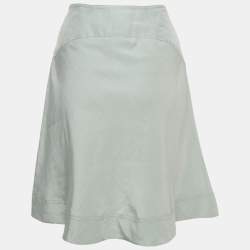 Pre Owned M Missoni Mint Green Ramie & Silk Mini Skirt M
