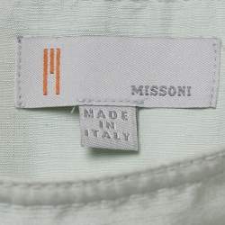Pre Owned M Missoni Mint Green Ramie & Silk Mini Skirt M
