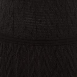 Pre Owned M Missoni Black Knit Midi Dress M