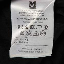 Pre Owned M Missoni Black Crepe Sleeveless Shift Dress S